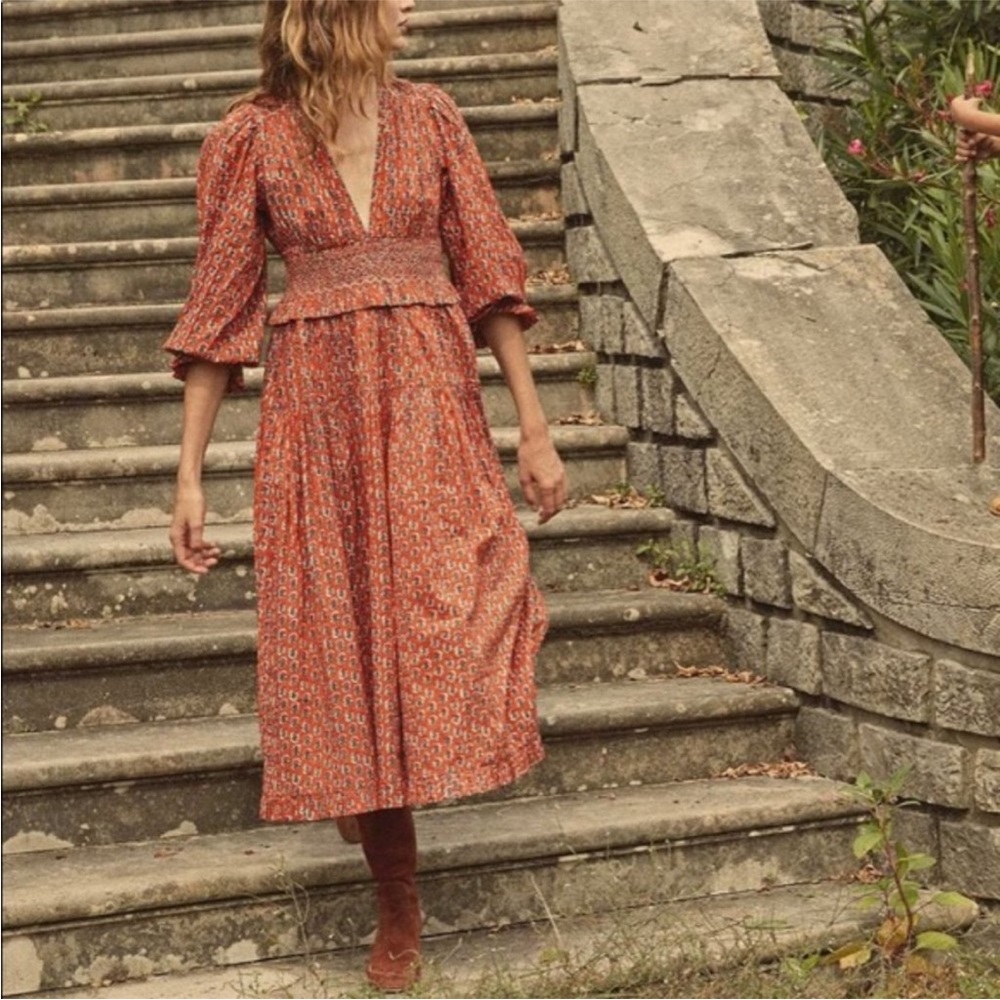 Doen Catania Dress - Calico Canyon Burnt Bloom Print